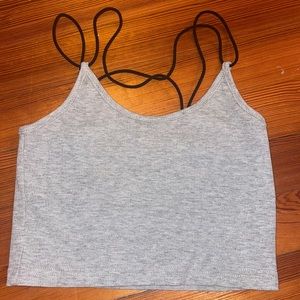 gray tank top